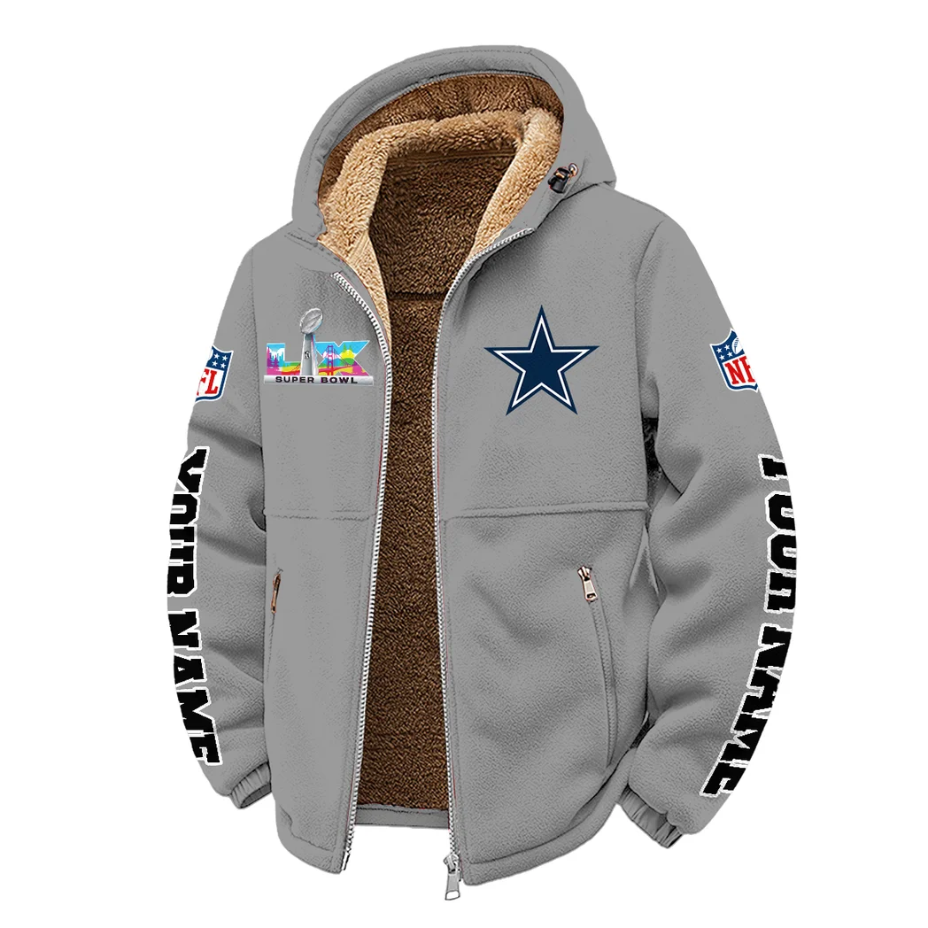 Blue Pride Winter Fleece Jacket, Dynamic Winter Training Top HVN1458DC - Grey - Image 2