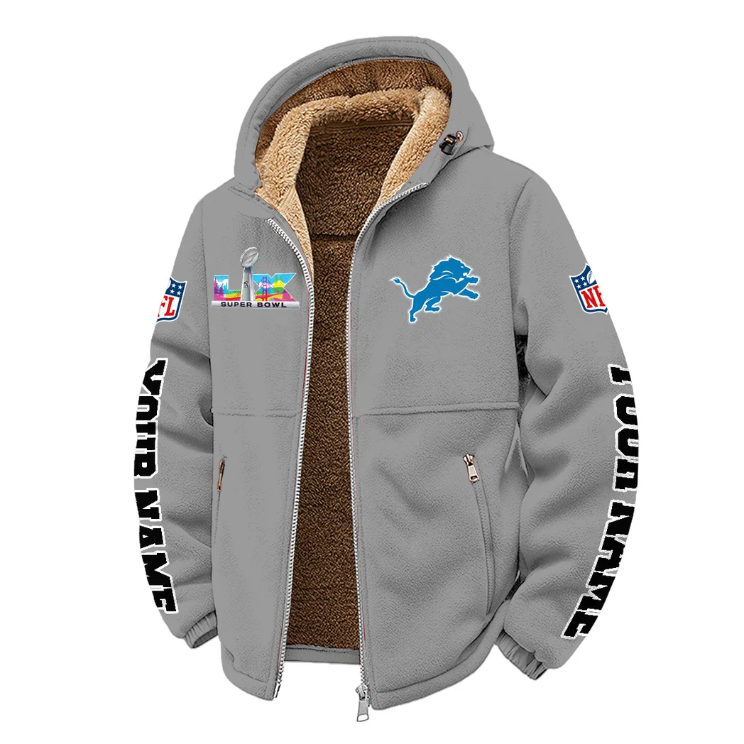 Feline Army Winter Fleece Jacket, Essential Winter Warmth HVN1458DL - Grey - Image 2
