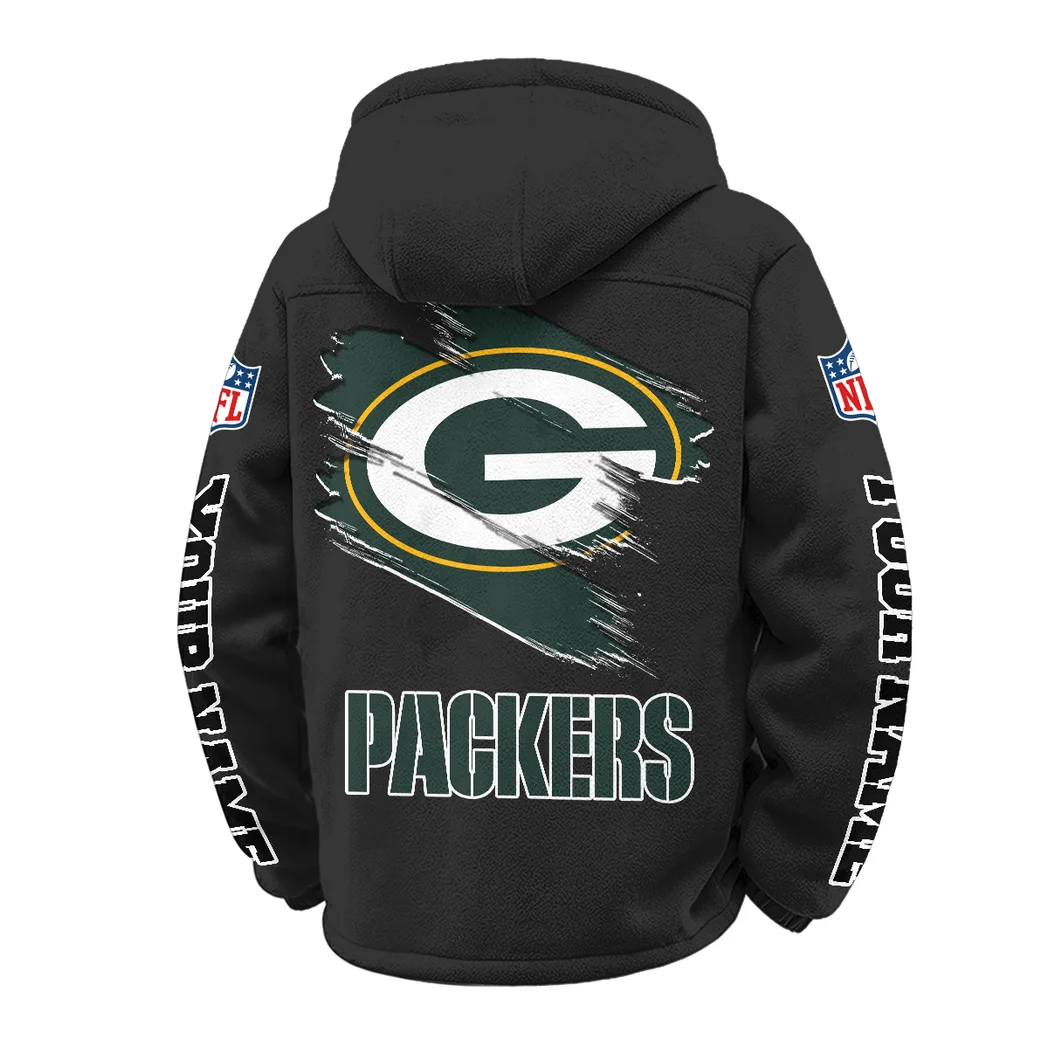 Game Day Squad Winter Fleece Jacket, Extreme Cold Fleece Coat HVN1458GP - Black - Image 3