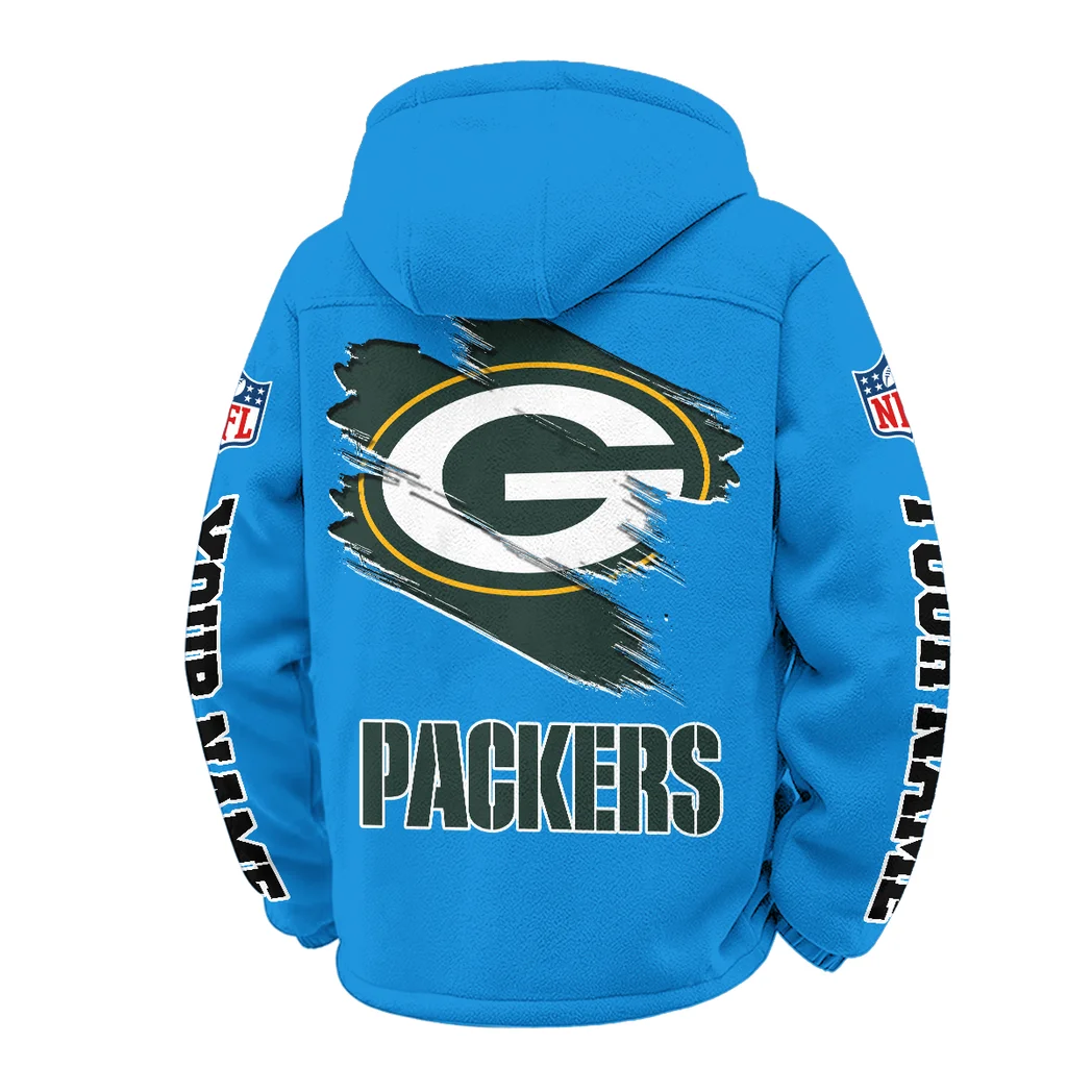 Game Day Squad Winter Fleece Jacket, Extreme Cold Fleece Coat HVN1458GP - Cyan - Image 3