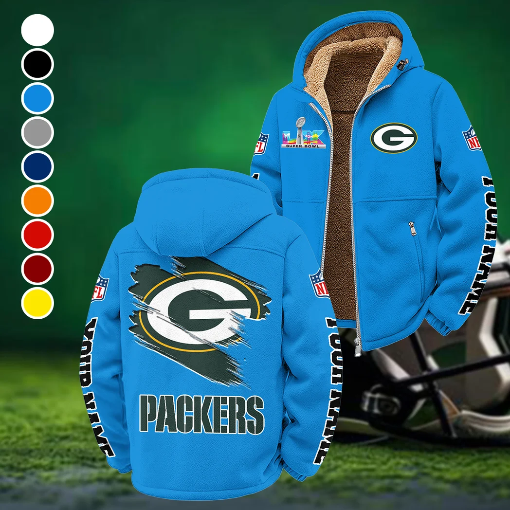 Game Day Squad Winter Fleece Jacket, Extreme Cold Fleece Coat HVN1458GP - Cyan
