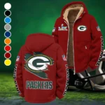 Game Day Squad Winter Fleece Jacket, Extreme Cold Fleece Coat HVN1458GP - Wine