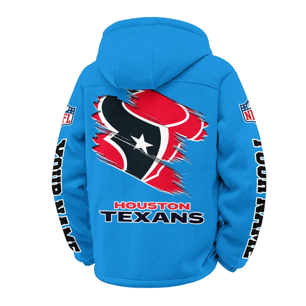 Match Day Squad Winter Fleece Jacket, Heavy-Duty Cold Fleece HVN1458HT - Cyan - Image 3