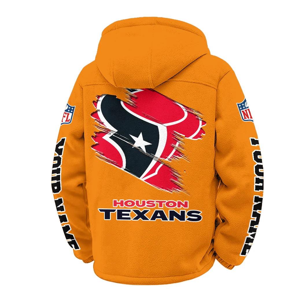 Match Day Squad Winter Fleece Jacket, Heavy-Duty Cold Fleece HVN1458HT - Orange - Image 3
