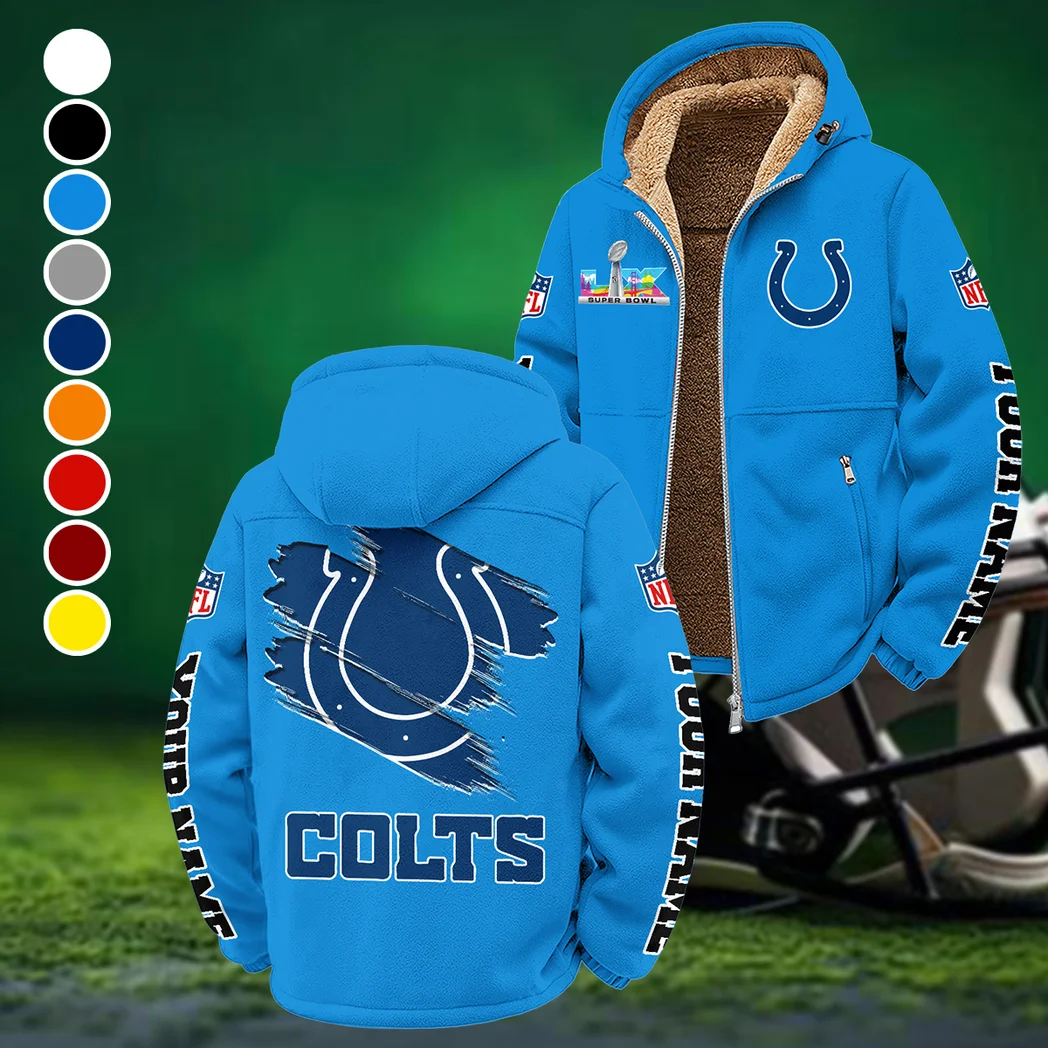 Blue Hooves Winter Fleece Jacket, Heavyweight Plush Fleece HVN1458IC - Cyan