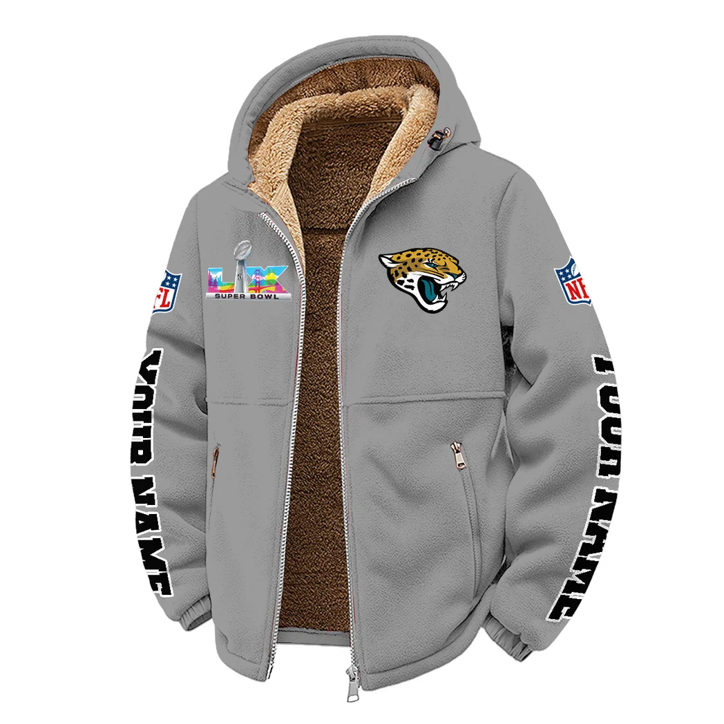 First Coast Squad Winter Fleece Jacket, High-Density Comfort Fleece HVN1458JJ - Grey - Image 2