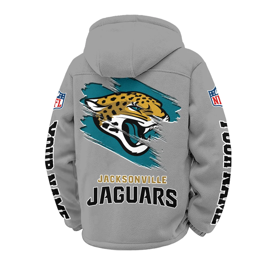 First Coast Squad Winter Fleece Jacket, High-Density Comfort Fleece HVN1458JJ - Grey - Image 3