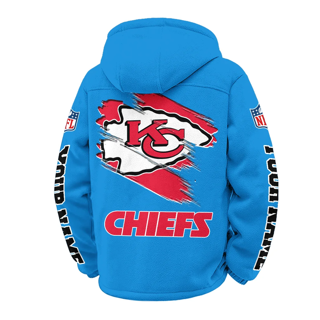 Fan Squad Winter Fleece Jacket, High-Performance Trail Jacket HVN1458KC - Cyan - Image 3