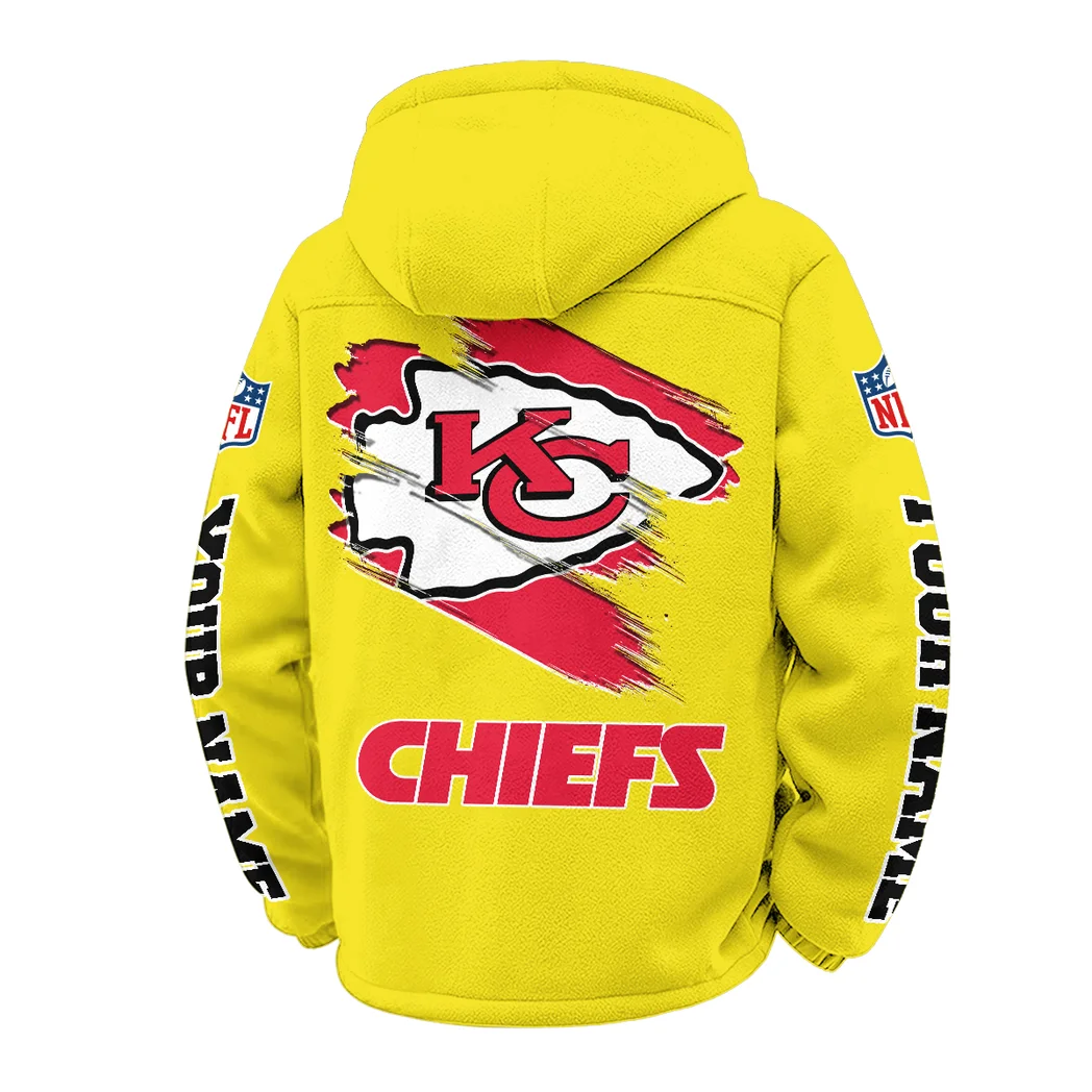 Fan Squad Winter Fleece Jacket, High-Performance Trail Jacket HVN1458KC - Yellow - Image 3