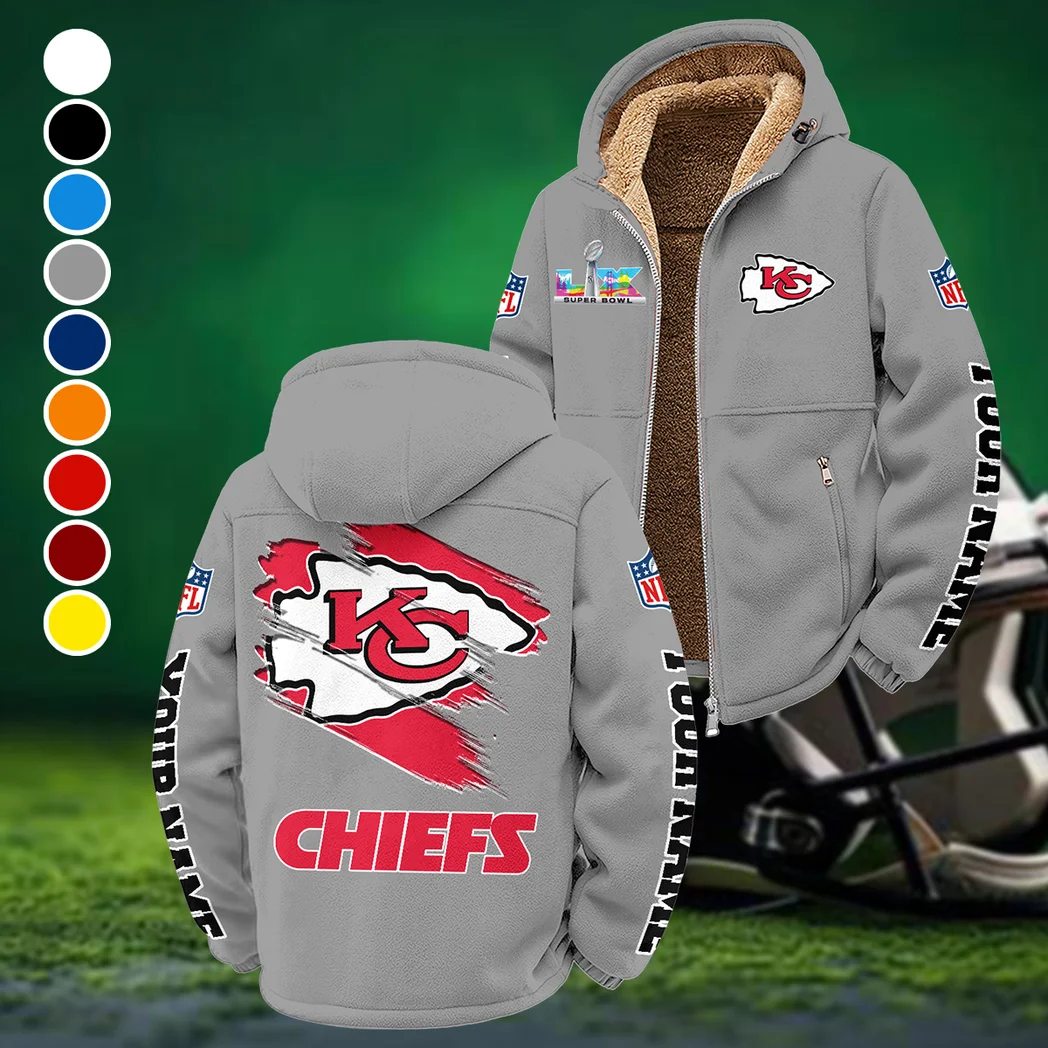 Fan Squad Winter Fleece Jacket, High-Performance Trail Jacket HVN1458KC - Grey