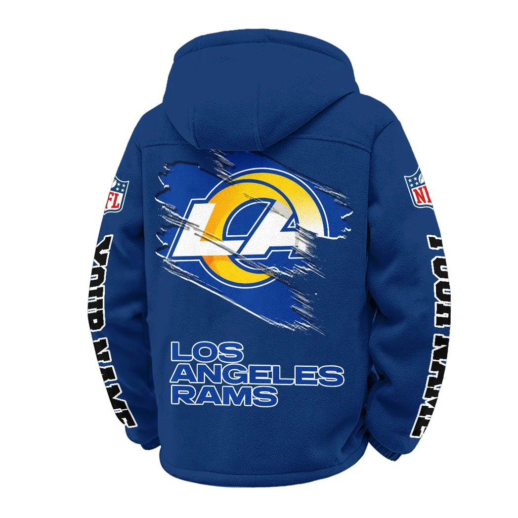 Ram Crew Winter Fleece Jacket, Insulated Sport Hoody HVN1458LA - Navy - Image 3