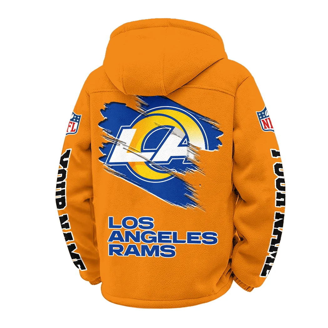 Ram Crew Winter Fleece Jacket, Insulated Sport Hoody HVN1458LA - Orange - Image 3