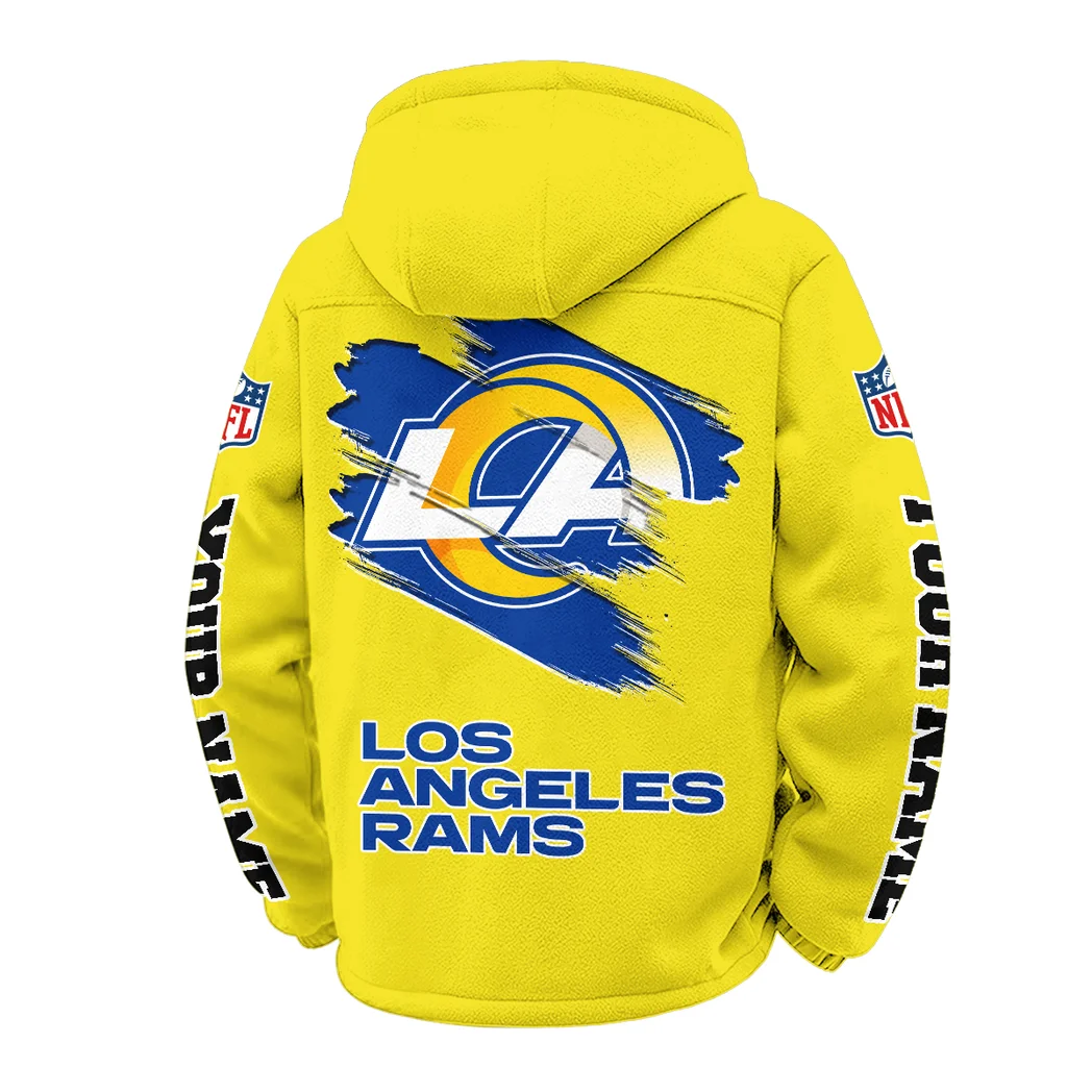 Ram Crew Winter Fleece Jacket, Insulated Sport Hoody HVN1458LA - Yellow - Image 3