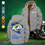 Ram Crew Winter Fleece Jacket, Insulated Sport Hoody HVN1458LA - Grey