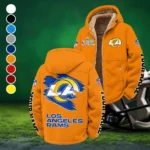 Ram Crew Winter Fleece Jacket, Insulated Sport Hoody HVN1458LA - Orange