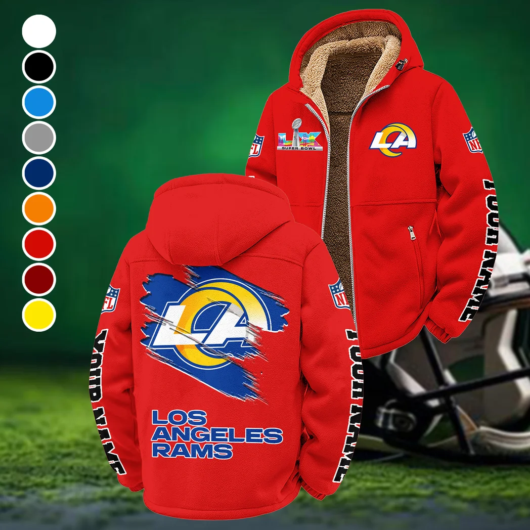 Ram Crew Winter Fleece Jacket, Insulated Sport Hoody HVN1458LA - Red