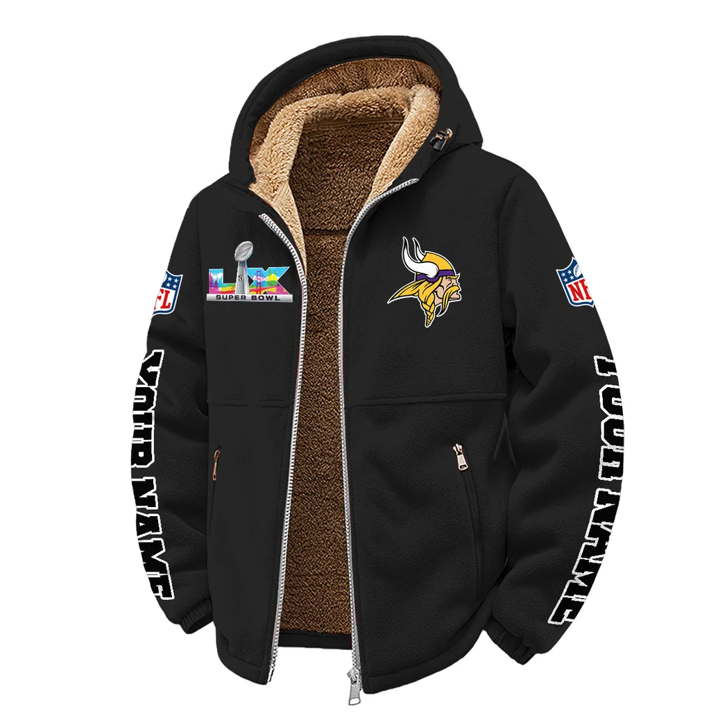 Midnight Giants Winter Fleece Jacket, Premium Fleece Barrier HVN1458MV - Black - Image 2