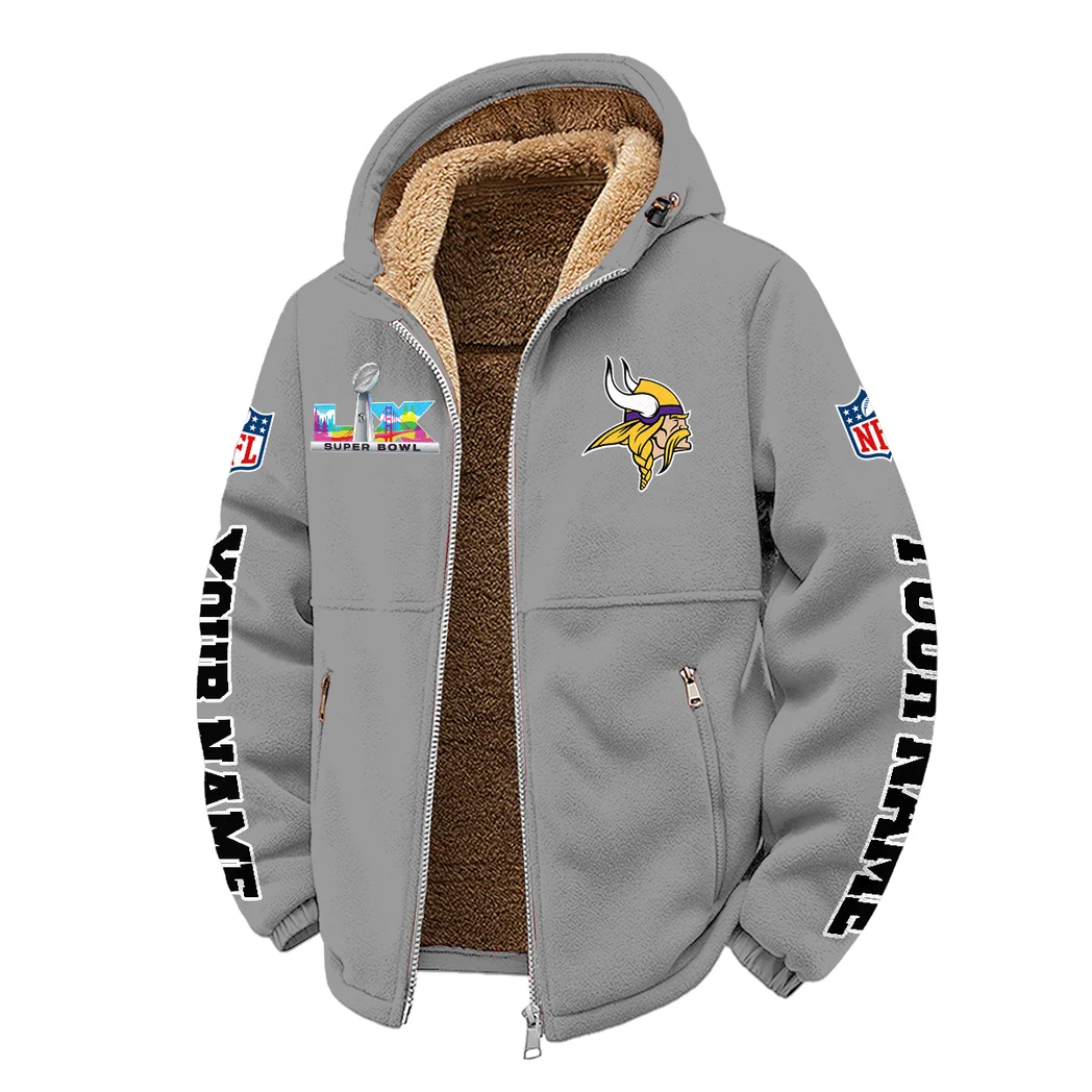 Midnight Giants Winter Fleece Jacket, Premium Fleece Barrier HVN1458MV - Grey - Image 2