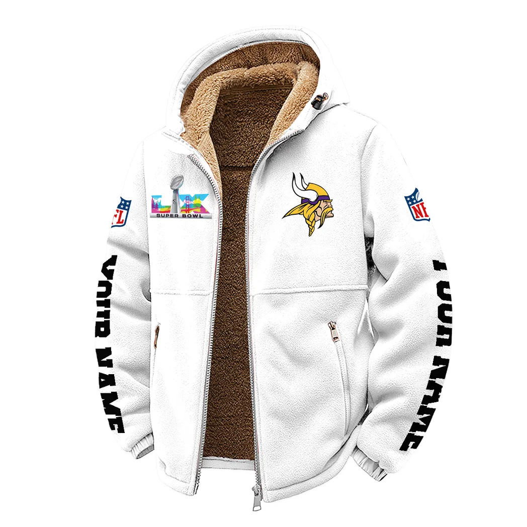 Midnight Giants Winter Fleece Jacket, Premium Fleece Barrier HVN1458MV - White - Image 2