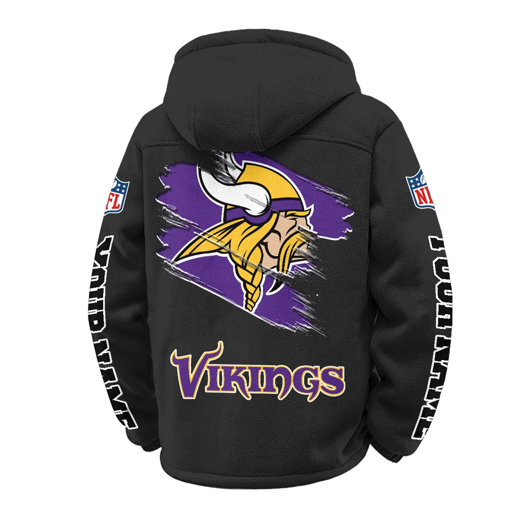 Midnight Giants Winter Fleece Jacket, Premium Fleece Barrier HVN1458MV - Black - Image 3