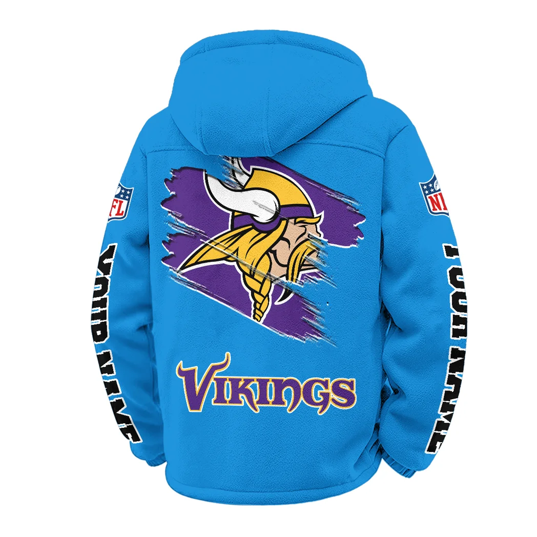 Midnight Giants Winter Fleece Jacket, Premium Fleece Barrier HVN1458MV - Cyan - Image 3