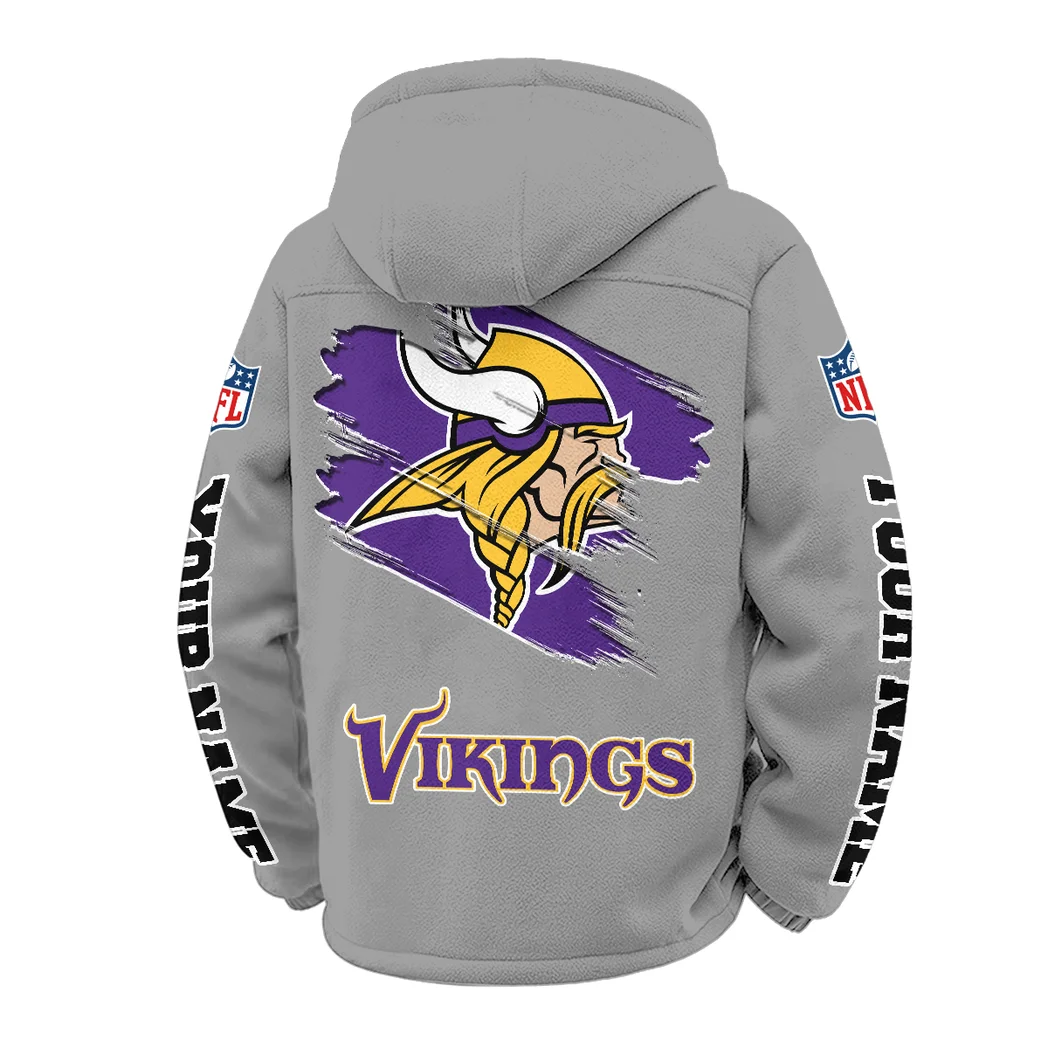 Midnight Giants Winter Fleece Jacket, Premium Fleece Barrier HVN1458MV - Grey - Image 3