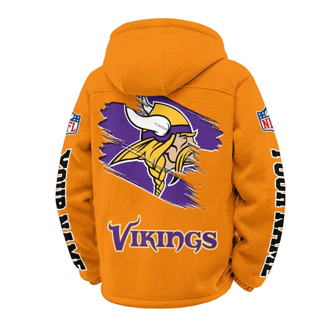 Midnight Giants Winter Fleece Jacket, Premium Fleece Barrier HVN1458MV - Orange - Image 3