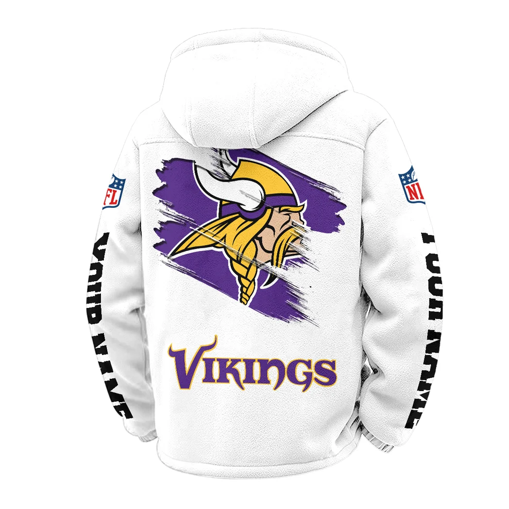 Midnight Giants Winter Fleece Jacket, Premium Fleece Barrier HVN1458MV - White - Image 3