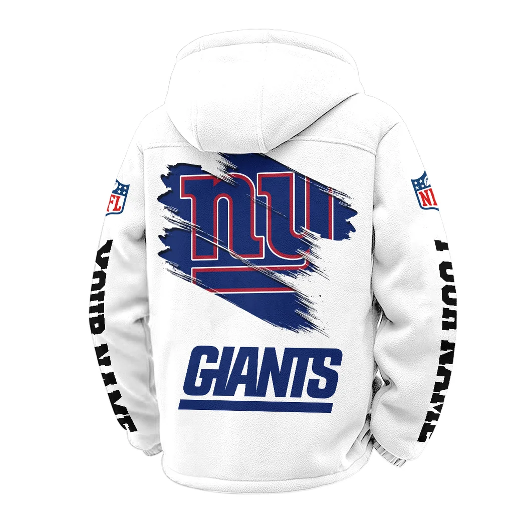 Empire Fans Winter Fleece Jacket, Sherpa Lined Winter Fleece HVN1458NG - White - Image 3