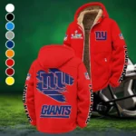 Empire Fans Winter Fleece Jacket, Sherpa Lined Winter Fleece HVN1458NG - Red