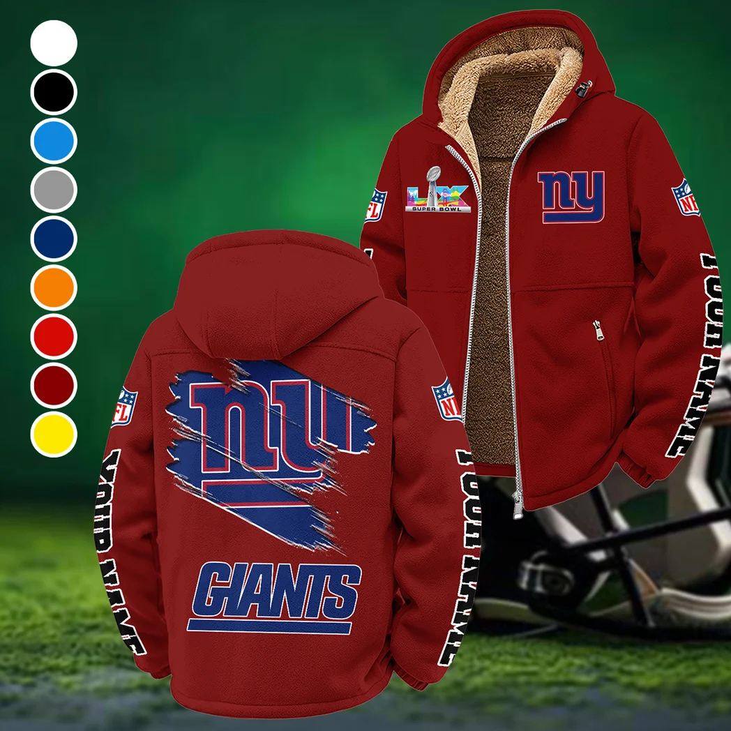 Empire Fans Winter Fleece Jacket, Sherpa Lined Winter Fleece HVN1458NG - Wine