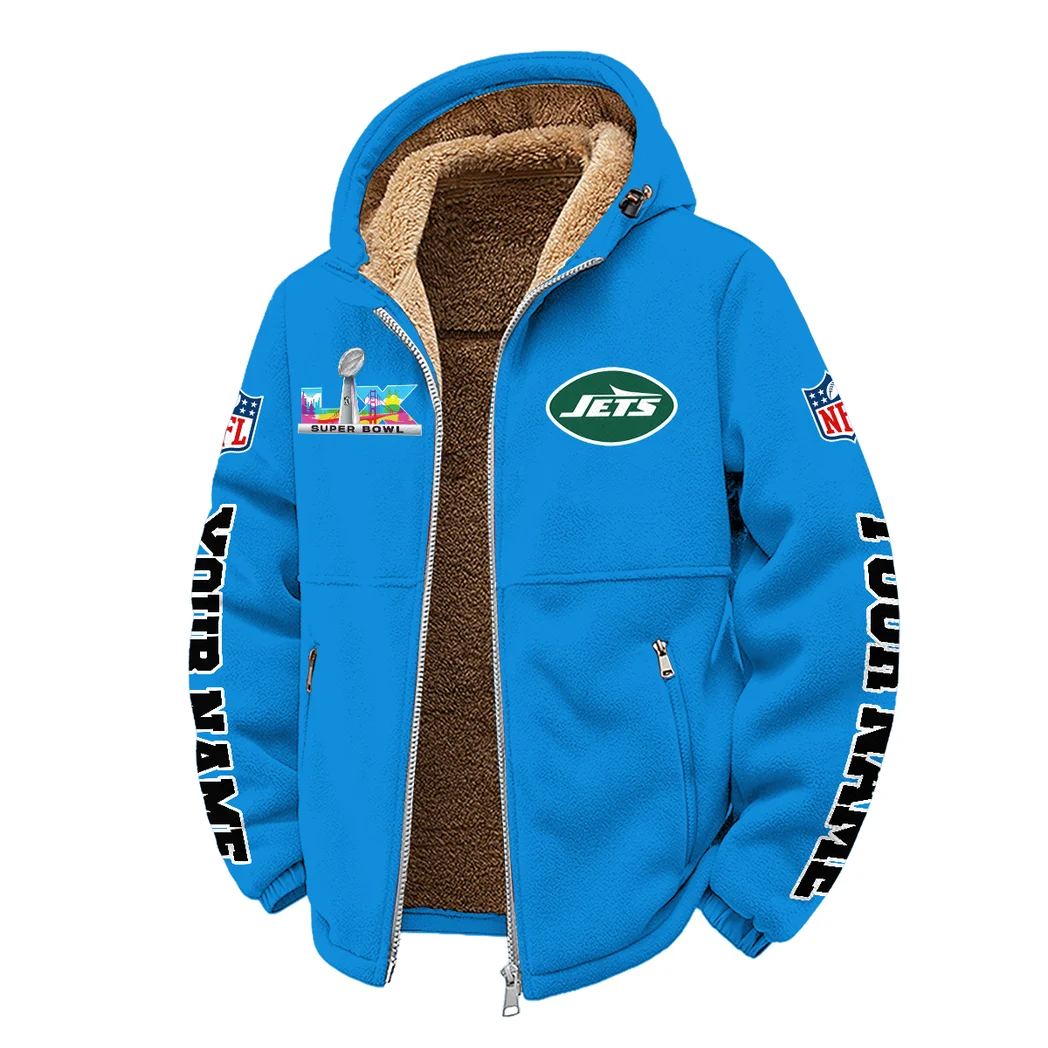 Big Apple Squad Winter Fleece Jacket, Ski & Snowboard Mid-Layer HVN1458NJ - Cyan - Image 2