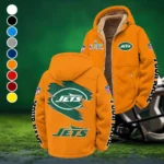 Big Apple Squad Winter Fleece Jacket, Ski & Snowboard Mid-Layer HVN1458NJ - Orange