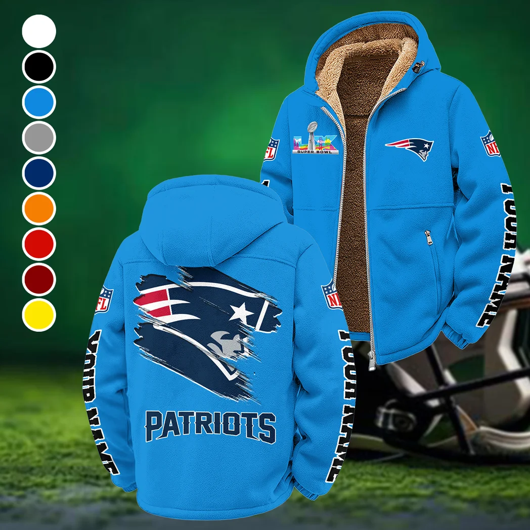 Patriot Crew Winter Fleece Jacket, Snow-Ready Active Fleece HVN1458NP - Cyan