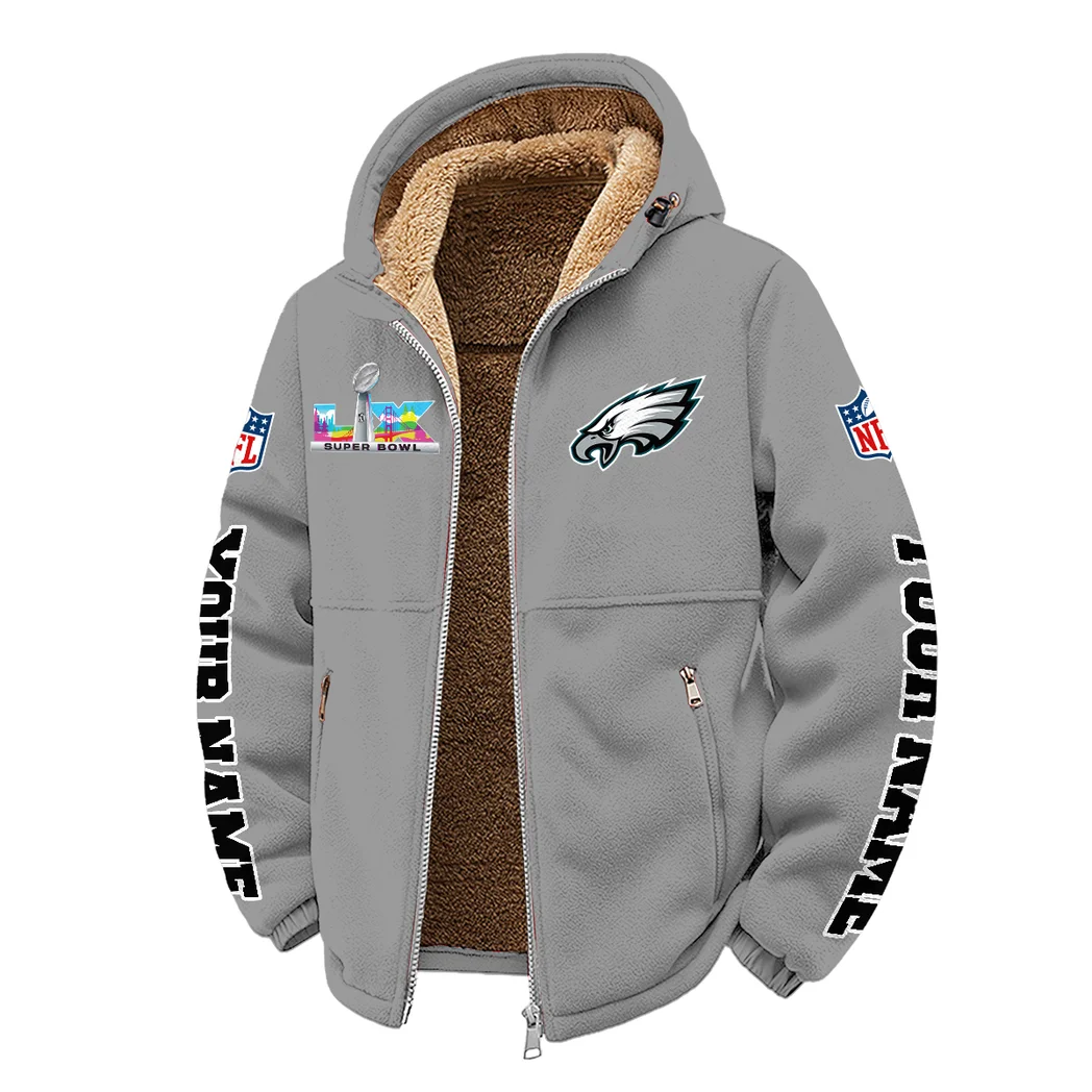 Liberty Fans Winter Fleece Jacket, Superior Thermal Protection HVN1458PE - Grey - Image 2