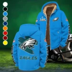 Liberty Fans Winter Fleece Jacket, Superior Thermal Protection HVN1458PE - Cyan