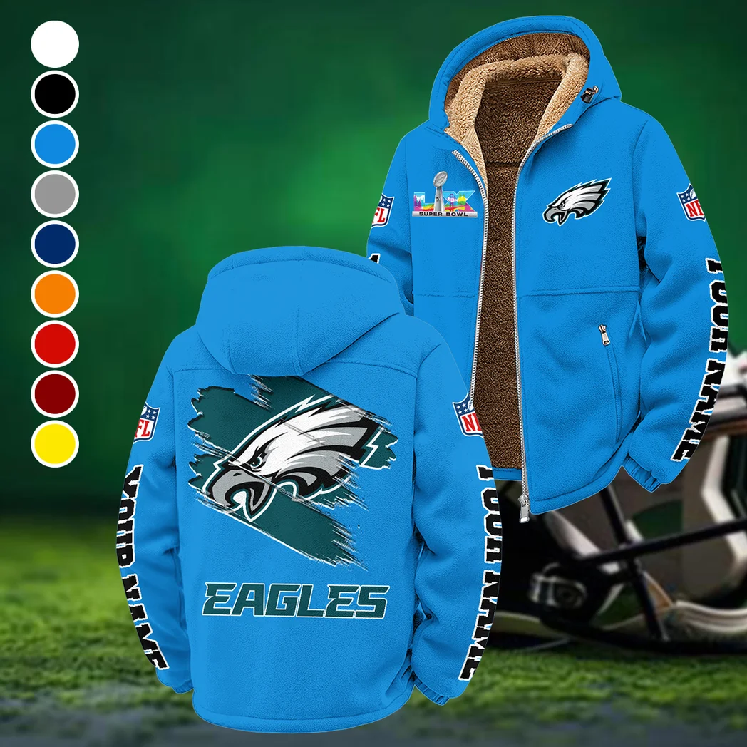 Liberty Fans Winter Fleece Jacket, Superior Thermal Protection HVN1458PE - Cyan