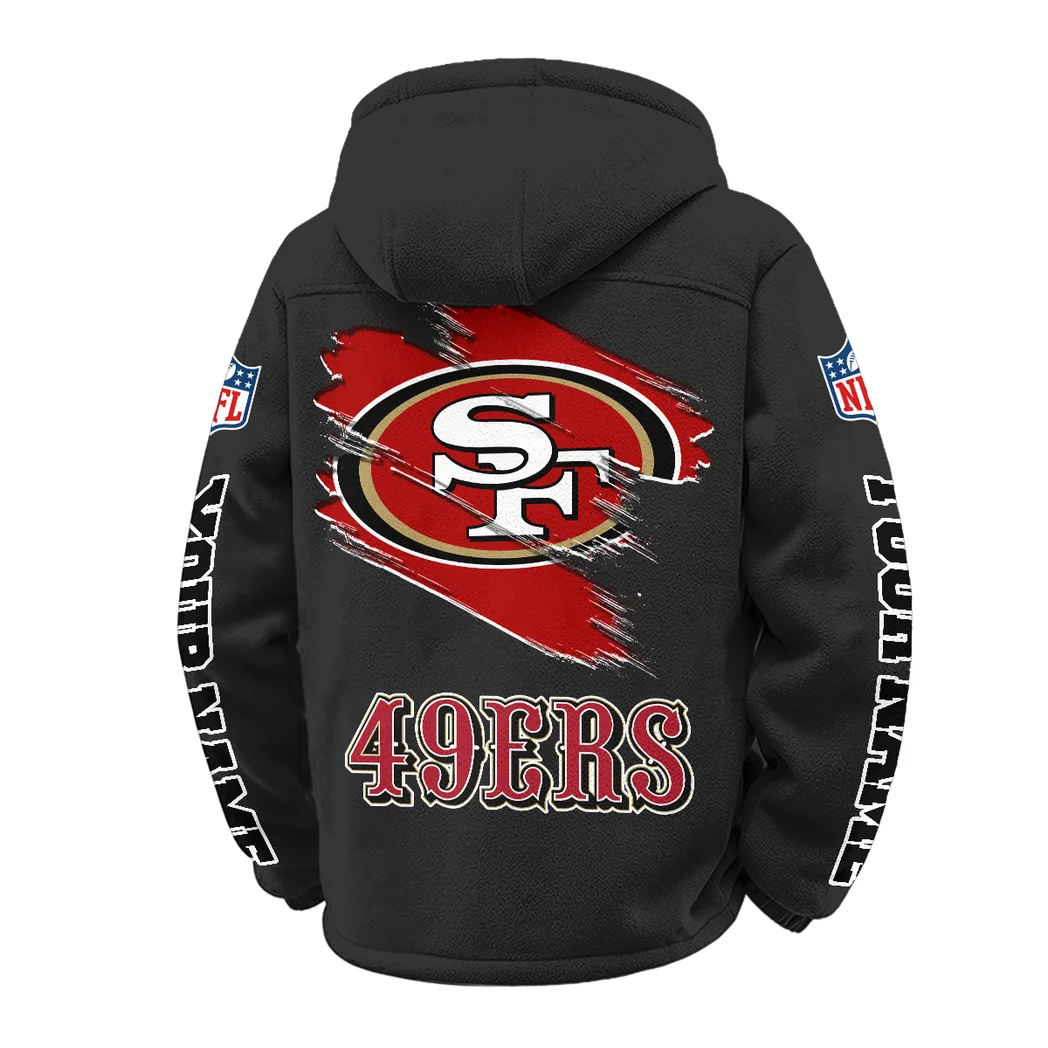 Bay Side Loyalists Winter Fleece Jacket, Thermal Winter Fleece HVN1458SF - Black - Image 3