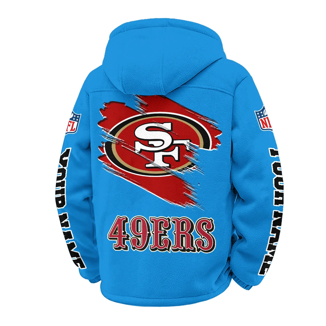 Bay Side Loyalists Winter Fleece Jacket, Thermal Winter Fleece HVN1458SF - Cyan - Image 3