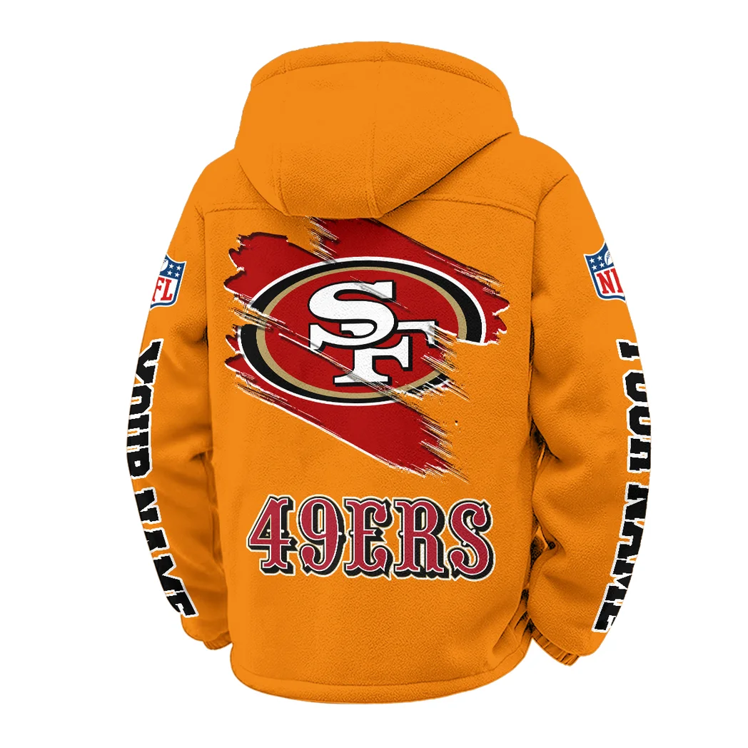Bay Side Loyalists Winter Fleece Jacket, Thermal Winter Fleece HVN1458SF - Orange - Image 3