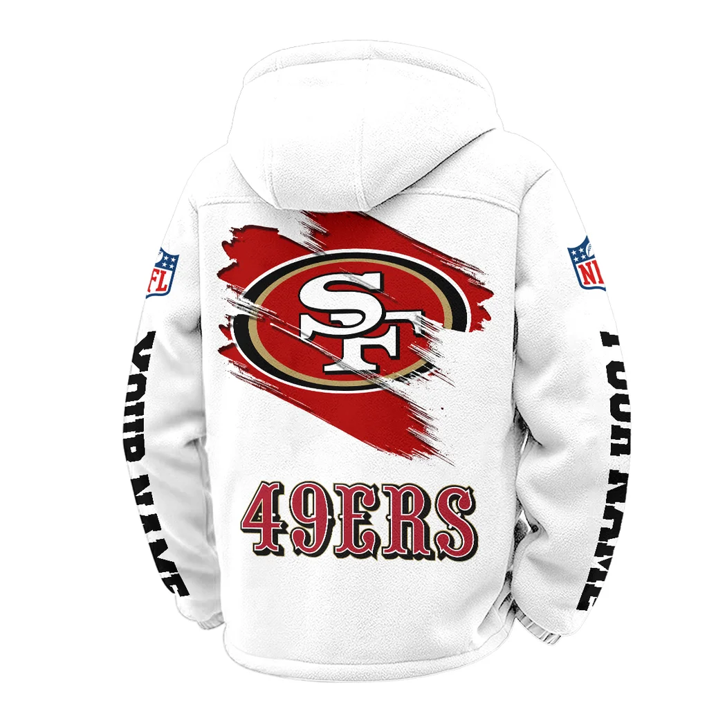 Bay Side Loyalists Winter Fleece Jacket, Thermal Winter Fleece HVN1458SF - White - Image 3