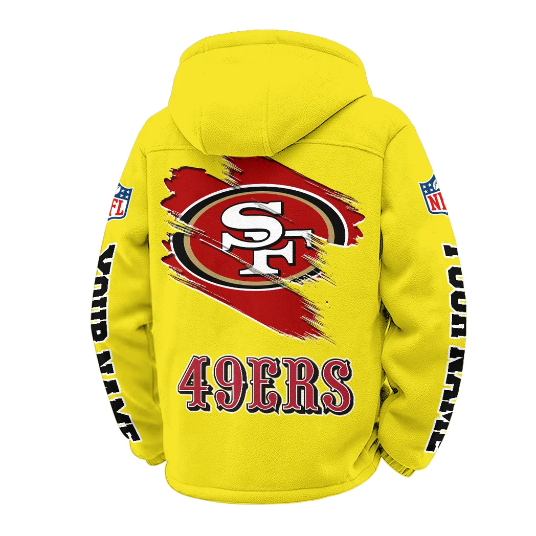Bay Side Loyalists Winter Fleece Jacket, Thermal Winter Fleece HVN1458SF - Yellow - Image 3