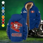 Bay Side Loyalists Winter Fleece Jacket, Thermal Winter Fleece HVN1458SF - Navy