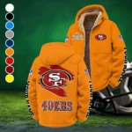 Bay Side Loyalists Winter Fleece Jacket, Thermal Winter Fleece HVN1458SF - Orange