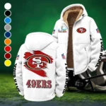 Bay Side Loyalists Winter Fleece Jacket, Thermal Winter Fleece HVN1458SF - White
