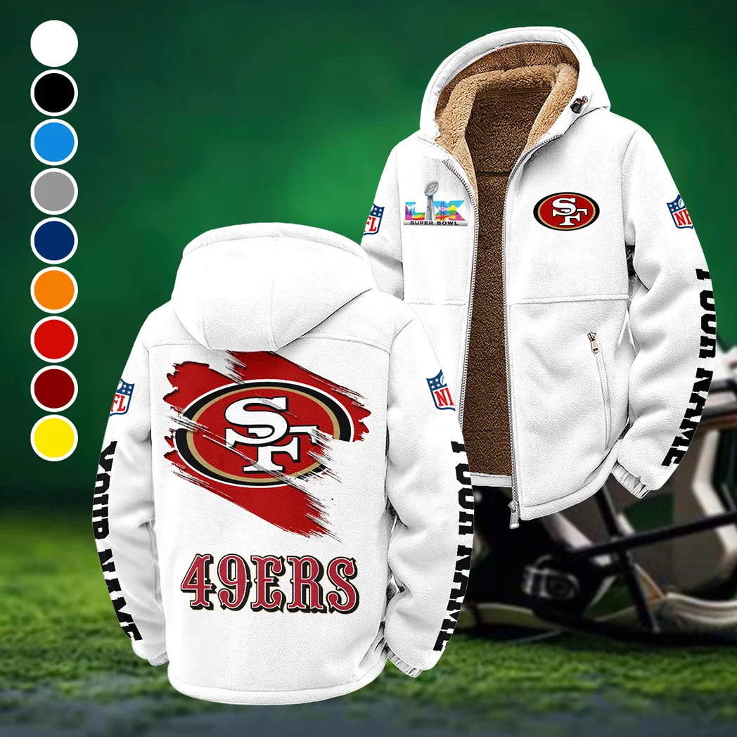 Bay Side Loyalists Winter Fleece Jacket, Thermal Winter Fleece HVN1458SF - White