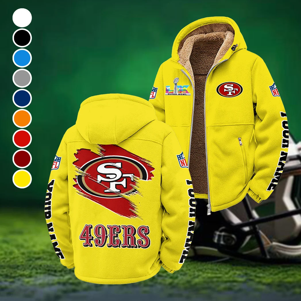 Bay Side Loyalists Winter Fleece Jacket, Thermal Winter Fleece HVN1458SF - Yellow