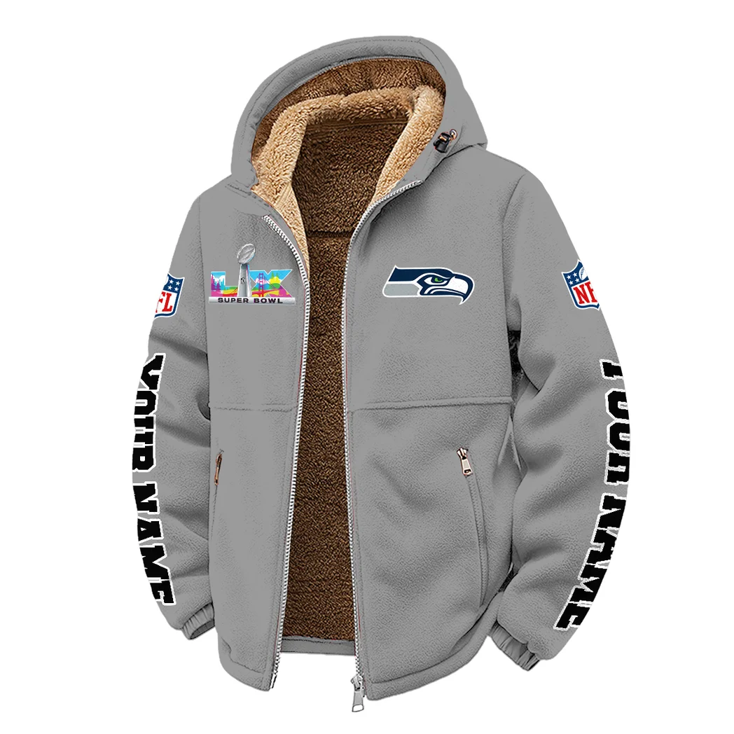 Blue Crew Winter Fleece Jacket, Thermal Winter Fleece HVN1458SS - Grey - Image 2