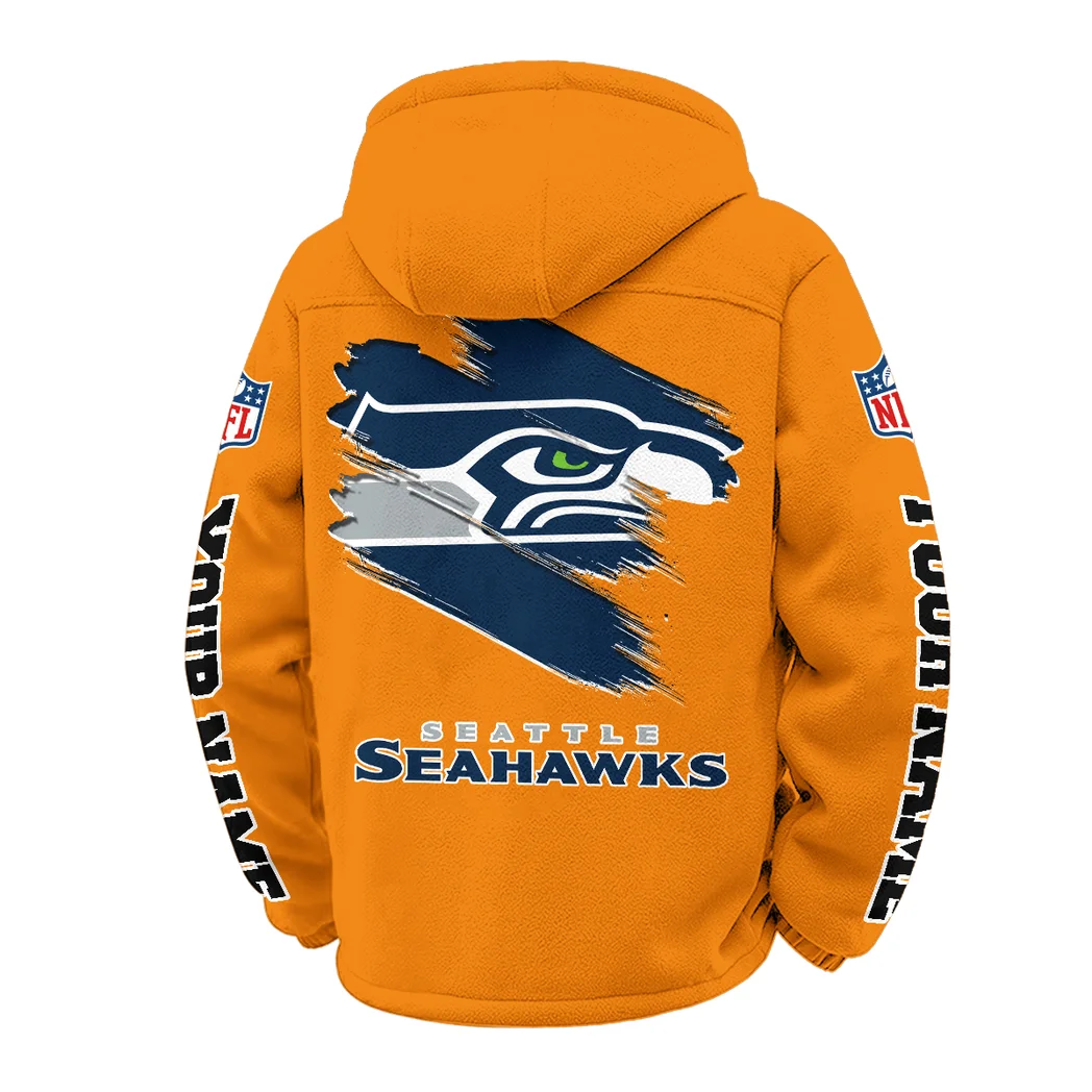 Blue Crew Winter Fleece Jacket, Thermal Winter Fleece HVN1458SS - Orange - Image 3