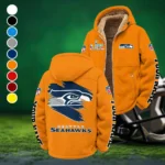 Blue Crew Winter Fleece Jacket, Thermal Winter Fleece HVN1458SS - Orange